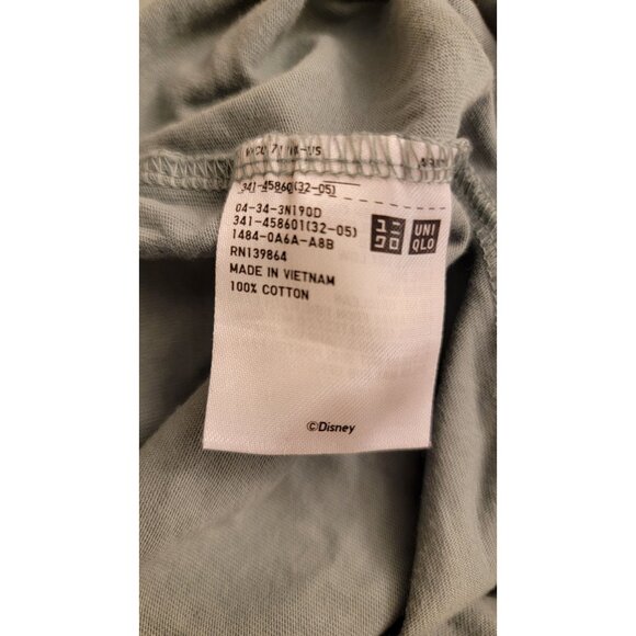Uniqlo UT Disney XL Mickey Maze T-Shirt Light Olive Green - Picture 4 of 5